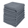6-Pack 100% Cotton Washcloths 12x12 Inch Grey