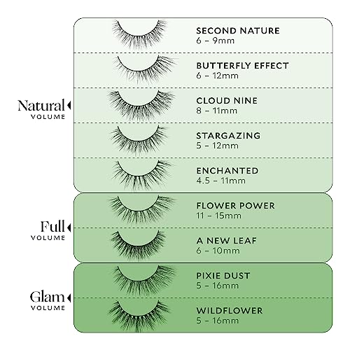 Velour Plant Fibre Lashes - A New Leaf - Hemp-Derived False Eyelashes - Lightweight, Reusable, Handmade - Wear up to 25 Times - Natural Fake Lashes - 100% Vegan, Soft and Comfortable, All Eye Shapes