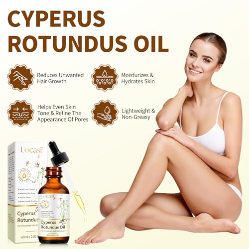 Uocasi Cyperus Rotundus Oil - Natural Hair Growth Inhibitor, 2 Pack