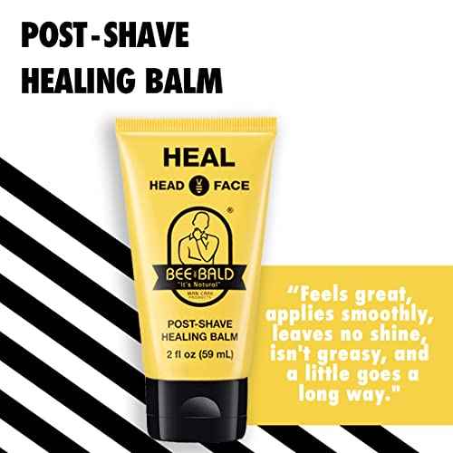 Bee Bald HEAL Aftershave for Men Healing Balm, Immediately Calms & Soothes Damaged Skin, Treats Bumps, Redness, Razor Burn & Other Shaving Post Shave Irritations, 2 Fl Oz (Pack of 2)
