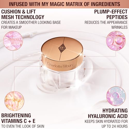 Charlotte Tilbury x Genshin Impact Starfell Treasure - Travel Size Skincare Kit - Magic Water Cream, Crystal Elixir, Setting Spray, Compact Mirror & Genshin Accessories - Pouch Included (6 Count)