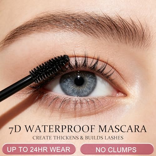 7D Waterproof Volume Mascara – Lengthening & Thickening, 2-Pack