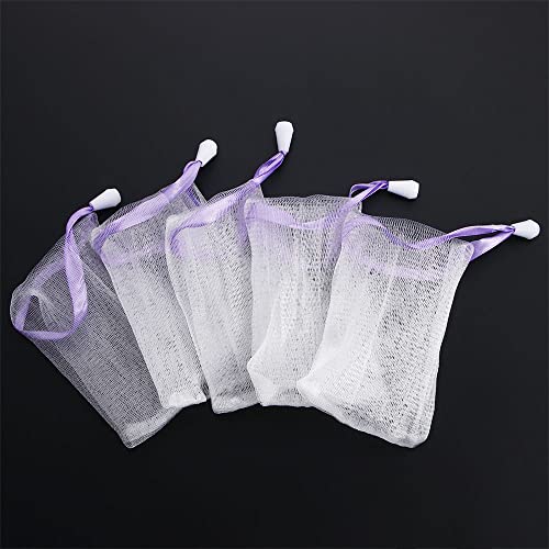 Leadigol 10PCS Foaming Mesh Soap Pouches with Drawstring