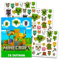 Minecraft Temporary Tattoos for Kids and Adults - 75 Minecraft Tattoos For Party Favors Goodie Bags and More (Party Supplies Bundle)