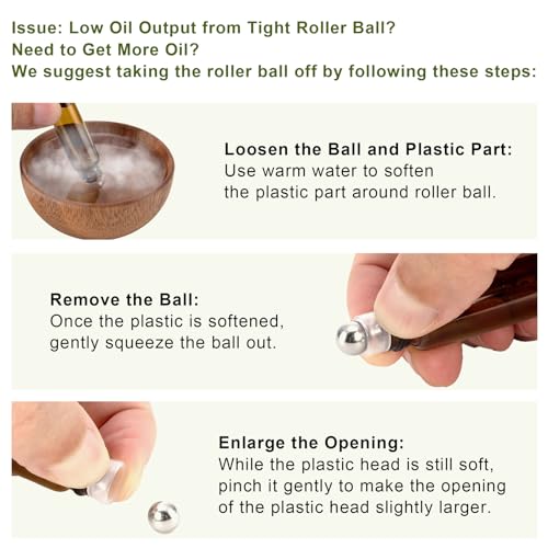 Amber Glass Roll-On Bottles 10ml - 8 Pack Refillable Travel Set