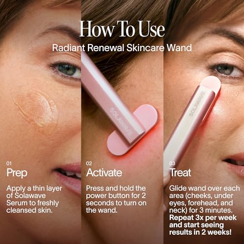Solawave 4-in-1 Red Light Therapy Wand - Face & Neck