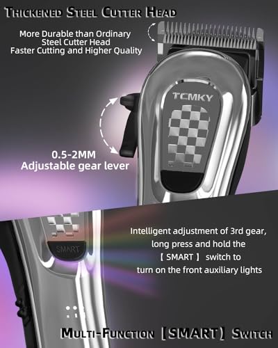 TCMKY Cordless & Corded Hair Clippers for Men