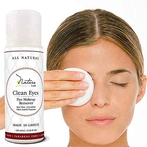 Nature Lush The Best Natural Eye & Face Makeup Remover - Oil Free - Rich Vitamins - Non Irritating ? No Hazardous Chemicals - ¡°Clean Eyes Made In Greece 4.4 oz