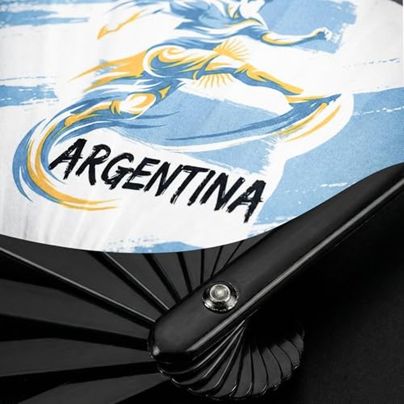 2026 World Soccer Cup Folding Fan - Argentina Design, Game Day Essential