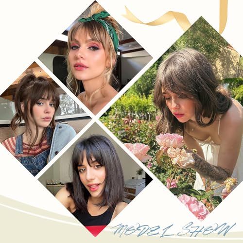 Clip In Bangs Real Human Hair - Ash Blonde French Bangs