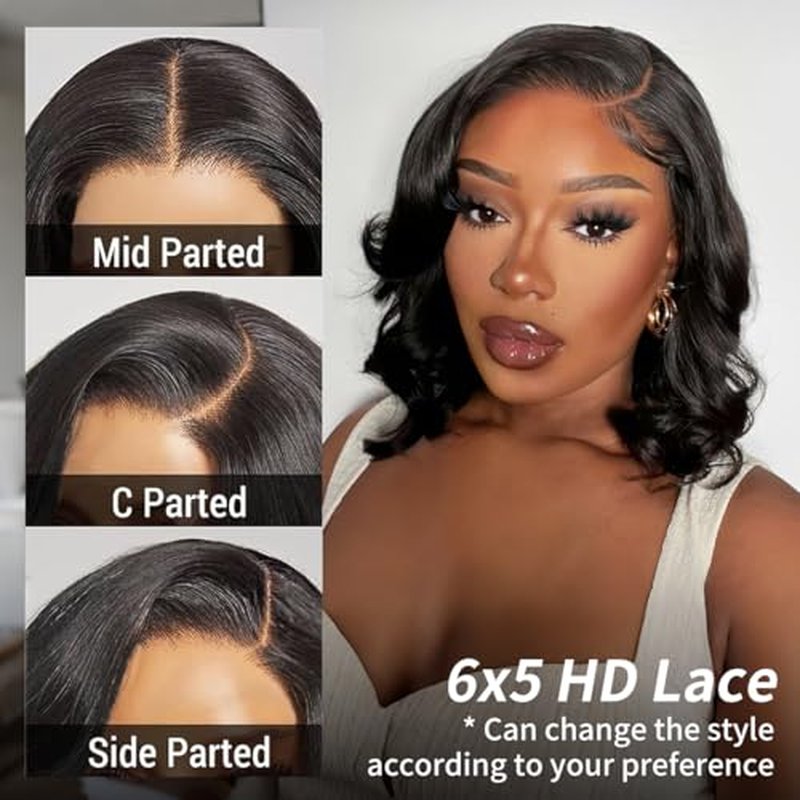 Tinashe Glueless Bob Wig - 12 Inch Human Hair Loose Body Wave