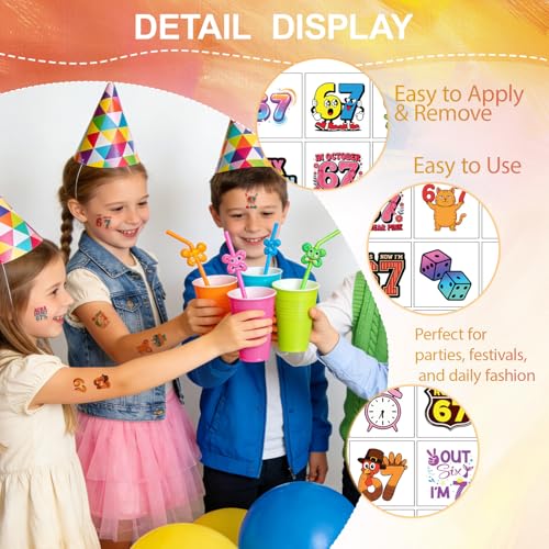 120PCS Temporary Tattoos for Kids, Waterproof Party Favors