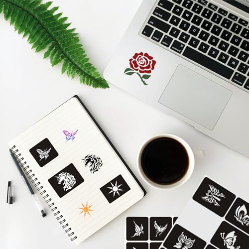 344 PCS Temporary Tattoo Stencils Reusable Kit