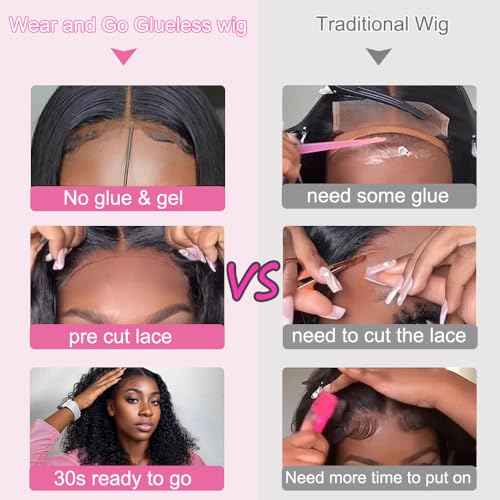 Curly Bob Wig Human Hair Water Wave 4x4 Lace Closure Glueless Wear and Go Bob Curly Wigs Pre Plucked Pre Cut Short Bob Wig Curly Human Hair Natural Hairline for Beginner Friendly 12 Inch