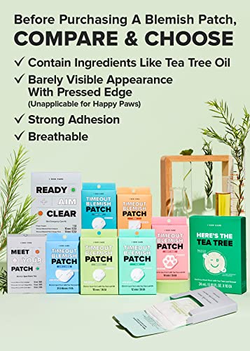 I DEW CARE Hydrocolloid Acne Pimple Patch - Timeout Blemish Dark Spot | Korean zit patches for face and skin, 32 Count (16mm), Facial Stickers, Pus absorbing with Tea Tree Leaf Oil