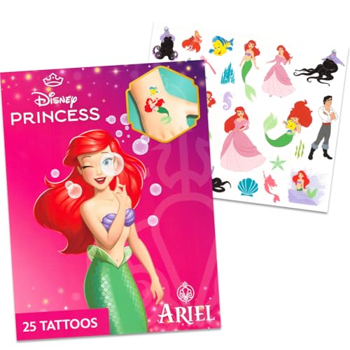 Little Mermaid Temporary Tattoo & Sticker Party Pack - 50 Tattoos + 150 Stickers