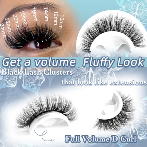 Lash Clusters 10-24mm Wispy Volume Eyelash Extensions 200pcs