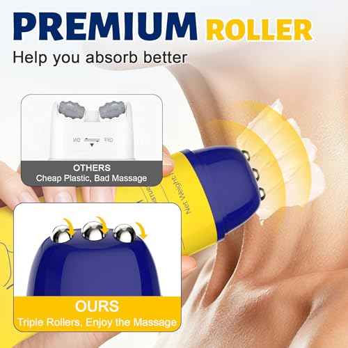 Z:SEA Neck Firming Cream with Roller, Anti-Aging, Hydrating & Tightening (Collagen, Vitamin C, Hyaluronic Acid), 3.52 Fl Oz