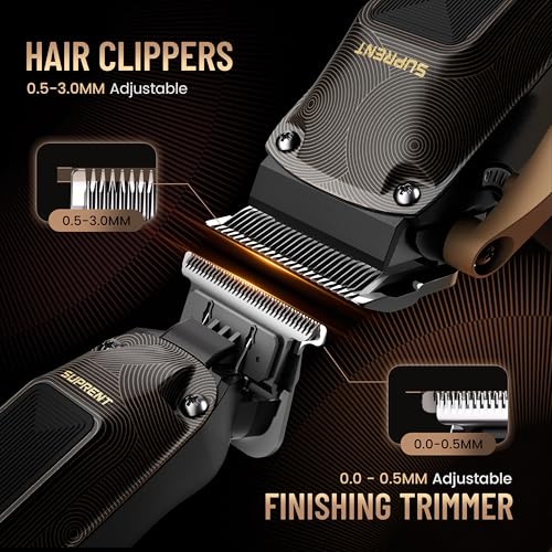 SUPRENT Cordless Hair Clippers for Men with 7500RPM Motor