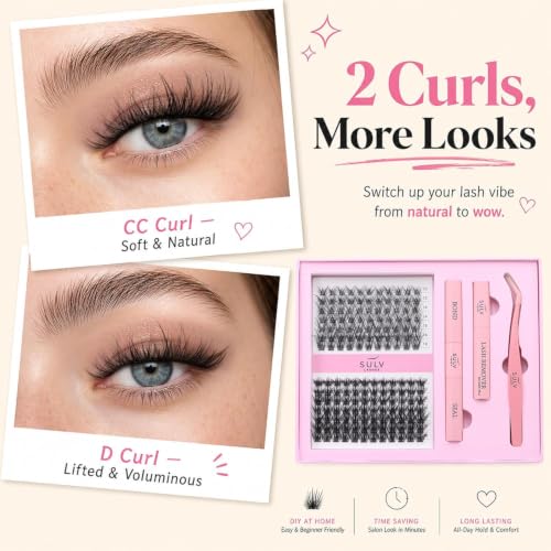SULV Eyelash Clusters Kit - DIY Wispy Lash Extensions 10-18mm