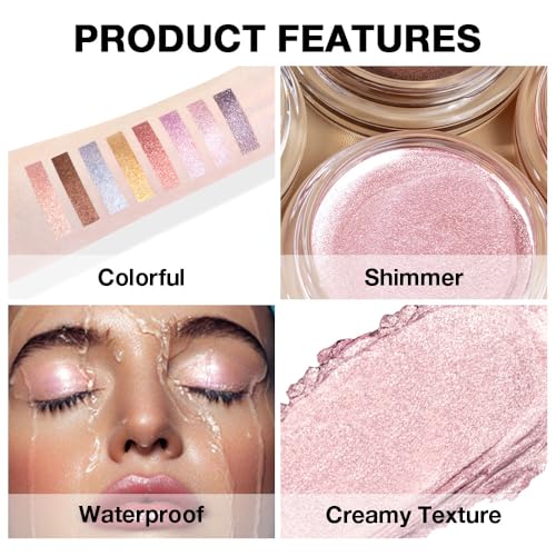 Rose Lilac Cream Eyeshadow – Waterproof Shimmer Mousse