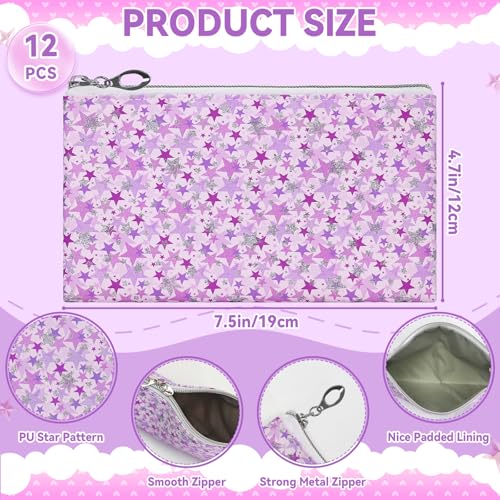 12pcs Women’s Makeup Bags Set - Purple Waterproof Travel Cosmetic Pouches