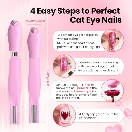 Beetles Cat Eye Magnet 3-in-1 Nail Magnet Pen for Cat Eye Gel Polish - 0-1 Variation
