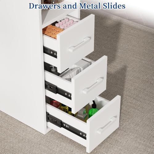 Nail Table with Dust Collector & Storage - Nail Desk for Salon