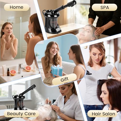 Professional Facial Steamer with Nano Ionic Mist & Extendable Arm