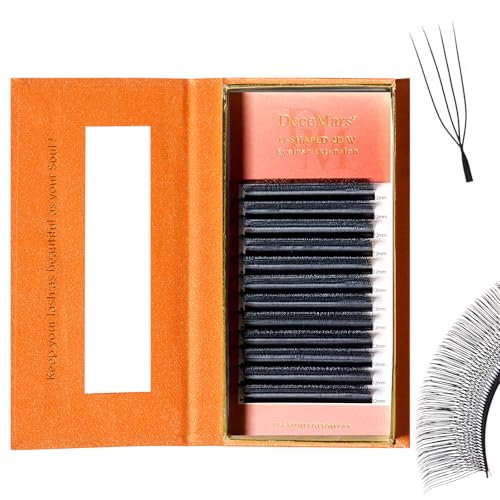 DeceMars 4D U-Shaped Eyelash Extensions - 1400 Premade Fans