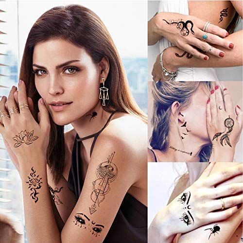 Yazhiji Waterproof Temporary Tattoos - 60 Sheets with 300+ Designs