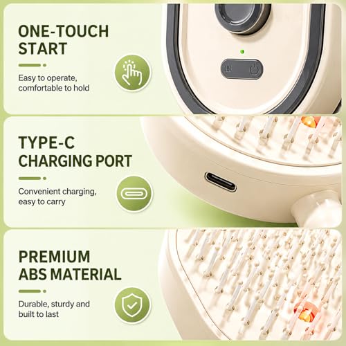 Rechargeable Electric Spray Hair Brush with Mist & Scalp Massage
