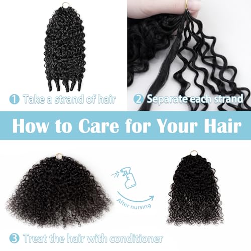 Burmese Curly Crochet Human Hair Bundles - 18 Inch, Knotless
