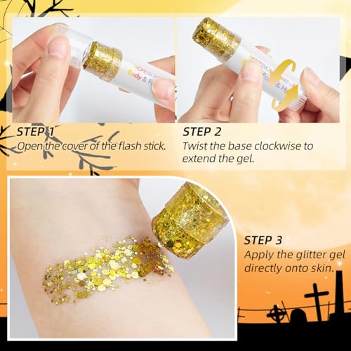 Body Glitter Stick Set - 2 Pack Face & Hair Sparkle