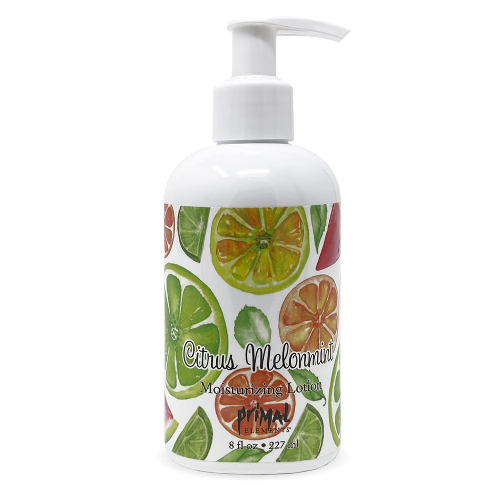 Primal Elements Shea Butter Lotion Hand and Body Cream, 8 Fl Oz (Pack of 1), Citrus Melonmint