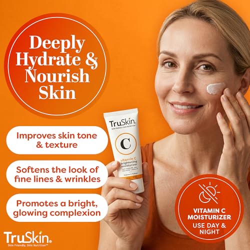 TruSkin Vitamin C Face Cream ? Brightening & Hydrating Daily Moisturizer with Vitamin E, B5, Jojoba Oil & Green Tea ? Smooth, Radiant-Looking Skin, 2 Fl Oz