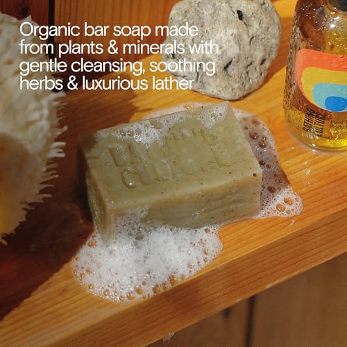 Bathing Culture, Natural Organic Soap Bar for Body, Exfoliating Bar Soap, Infused with Chlorella, Comfrey Root & Aloe, Natural, Biodegradable, Vegan Personal Care, 4.58 oz, 127 g