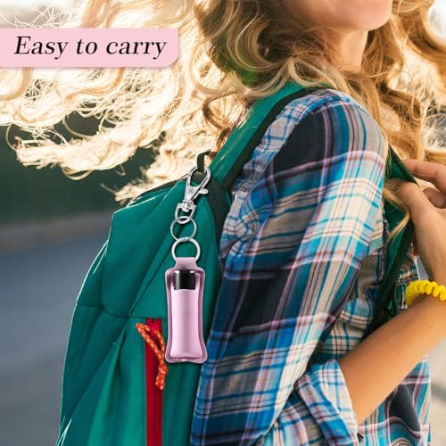 Chapstick Holder Lip Balm Sleeve Pouch With Clip for Women