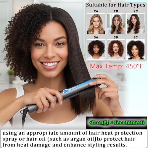 NITION Ceramic Tourmaline Hair Straightener with LCD Display