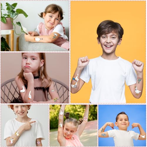 Goose Temporary Tattoos - 6 Sheets, 100+ Stickers for Birthday Party