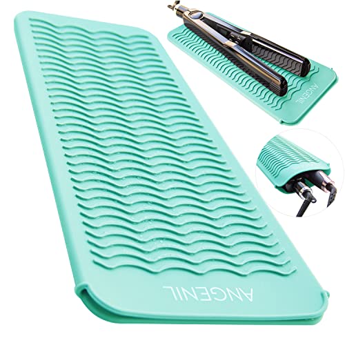 ANGENIL Heat Resistant Silicone Mat for Hair Straightener & Curling Iron