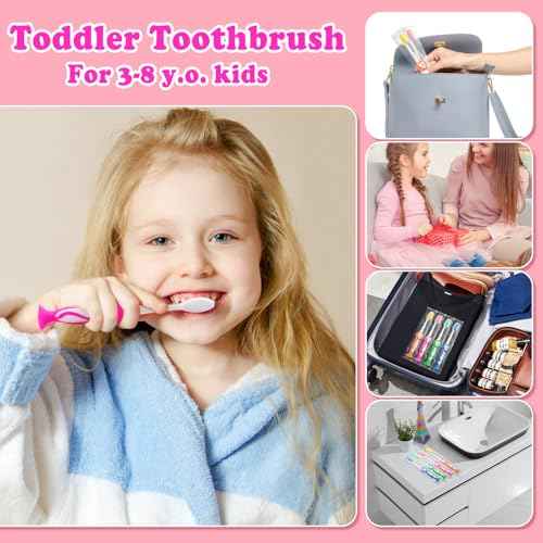 Disposable Toddler Toothbrushes - Pack of 120, Manual Suction Cup Bulk Kids Toothbrushes Individually Wrapped Animal Toothbrush for Home, School, Camp, Daycare, Travel