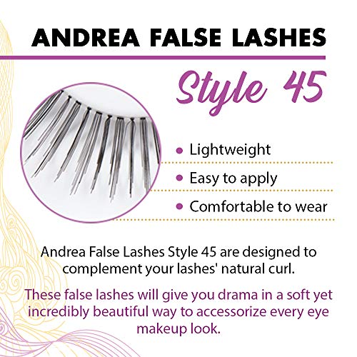 Andrea False Lashes Style 45 - Black 4 pairs