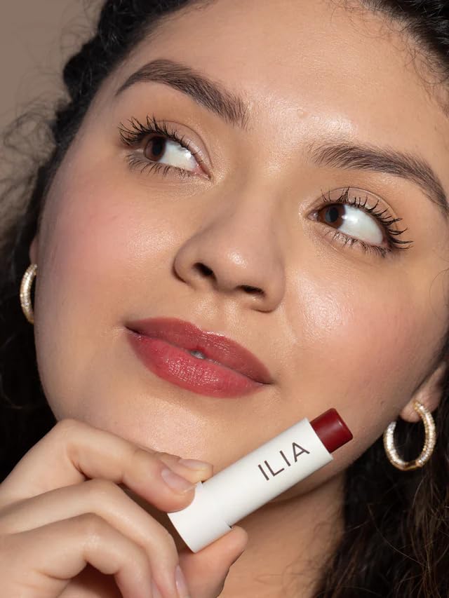 ILIA - Balmy Tint Hydrating Lip Balm | Non-Toxic, Cruelty-Free, Moisturizing + Sheer, Buildable Lip Color (Wanderlust, 0.15 oz | 4.4 g)