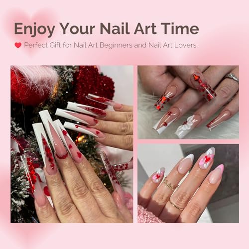 MelodySusie White 4-Piece Acrylic Nail Brush Set for Nail Art & Extensions