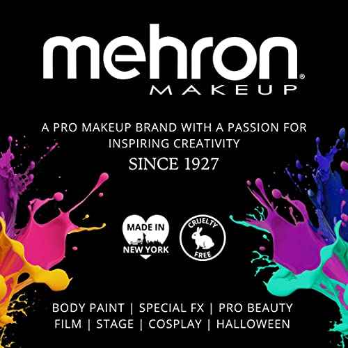 Mehron Makeup Clown White Professional Face Paint Cream Makeup | White Face Paint for Stage, Film, Cosplay, & Mime | Halloween Clown 2.25 oz (65g)