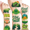 96 PCS Woodland Temporary Tattoos for Kids | Forest Animal Party Favors