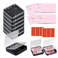 Uyolaxed 6-Piece Nail Display Box Set – Double-Layer Nail Packaging Kit