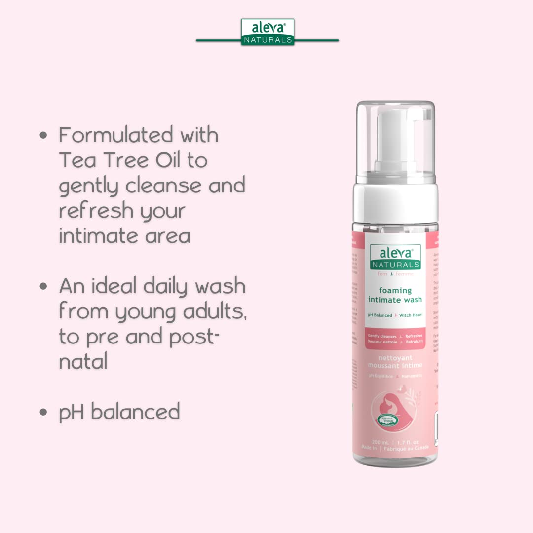 Foaming Feminine Wash |For Intimate Areas |Self-Foaming Pump |pH Balanced |Cleanses and Refreshes |Made with Natural and Organic Ingredients |Dermatologist & Gynecologist Tested |(6.7 fl.oz / 200ml)