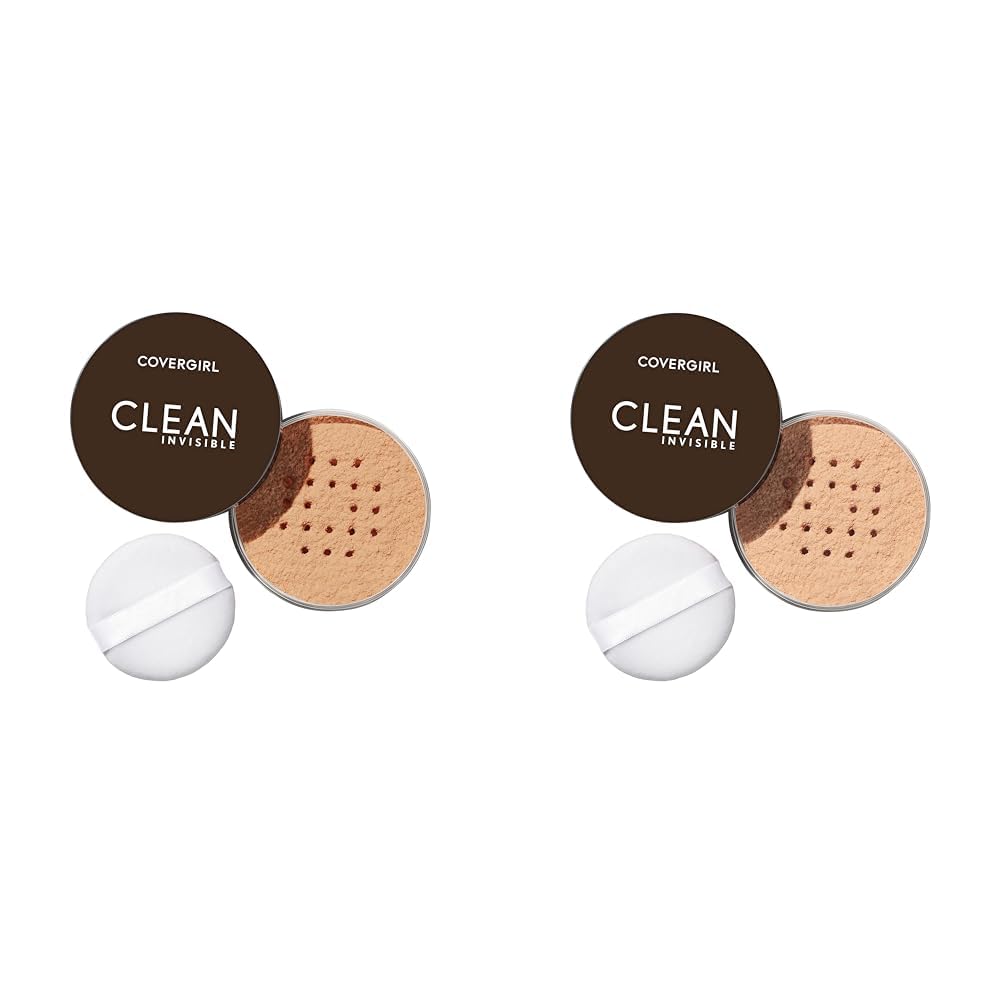 COVERGIRL Clean Invisible Loose Powder Vegan Setting Powder Bundle - Translucent Medium Warm 20g & Translucent Medium 20g